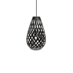 David Trubridge Koura Pendelleuchte 50 cm schwarz 2 Seiten