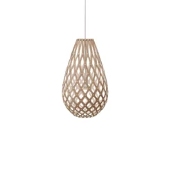 David Trubridge Koura Pendelleuchte 50 cm weiß 1 Seite