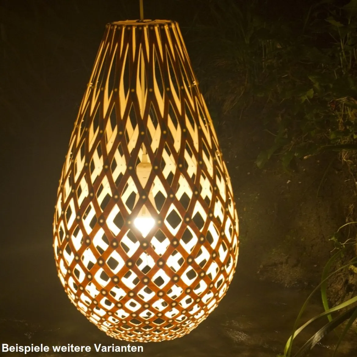 David Trubridge Koura Pendelleuchte 75 cm bambus