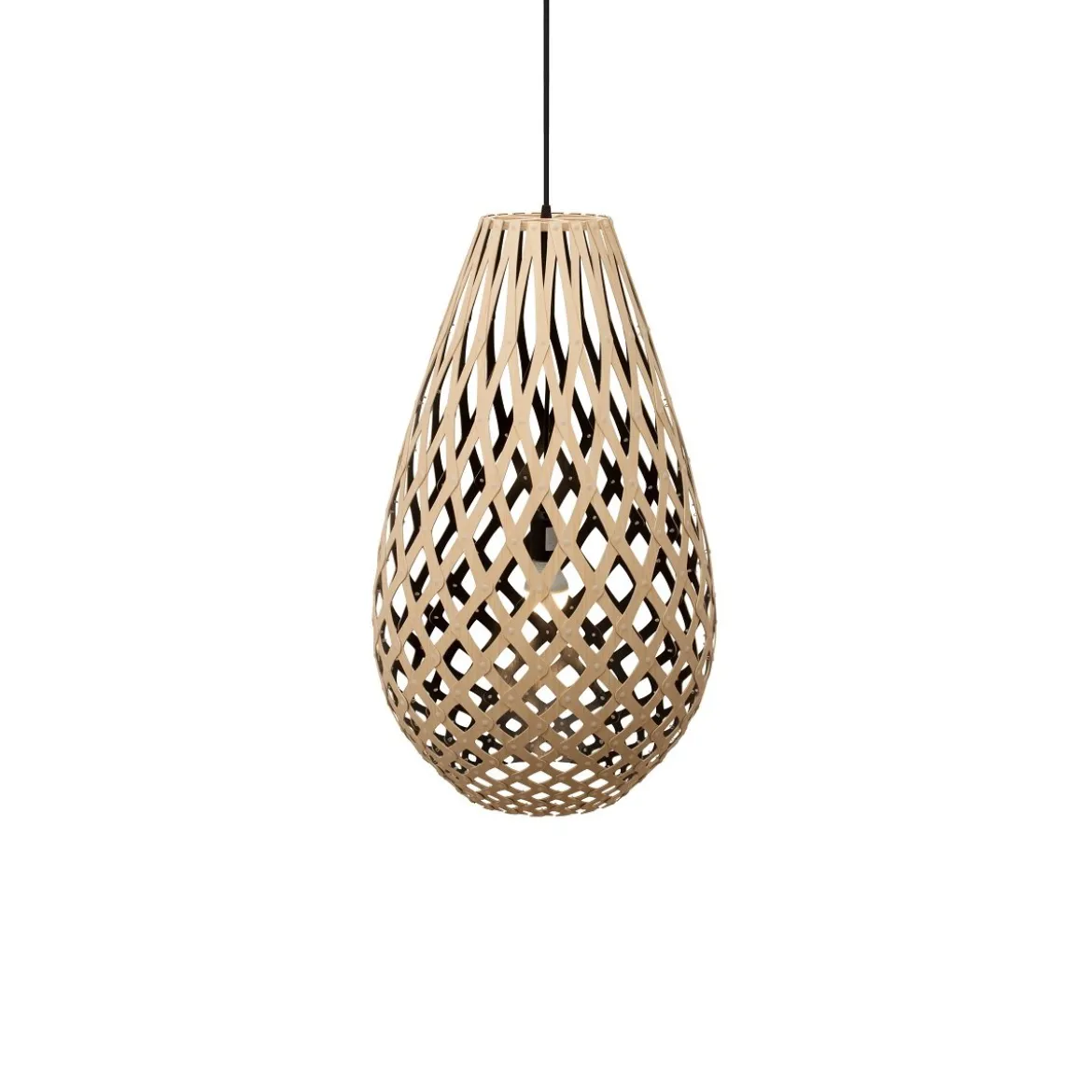 David Trubridge Koura Pendelleuchte 75 cm Innen schwarz