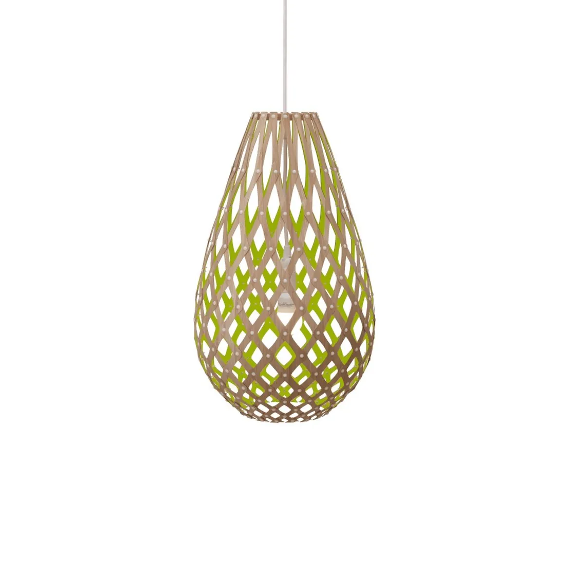David Trubridge Koura Pendelleuchte 75 cm limette