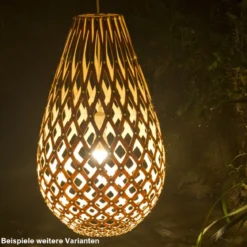 David Trubridge Koura Pendelleuchte 75 cm rot