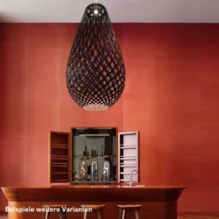 David Trubridge Koura Pendelleuchte 75 cm schwarz 2 Seiten