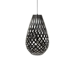 David Trubridge Koura Pendelleuchte 75 cm schwarz 2 Seiten