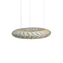 David Trubridge Maru Pendelleuchte Ø 110cm blau
