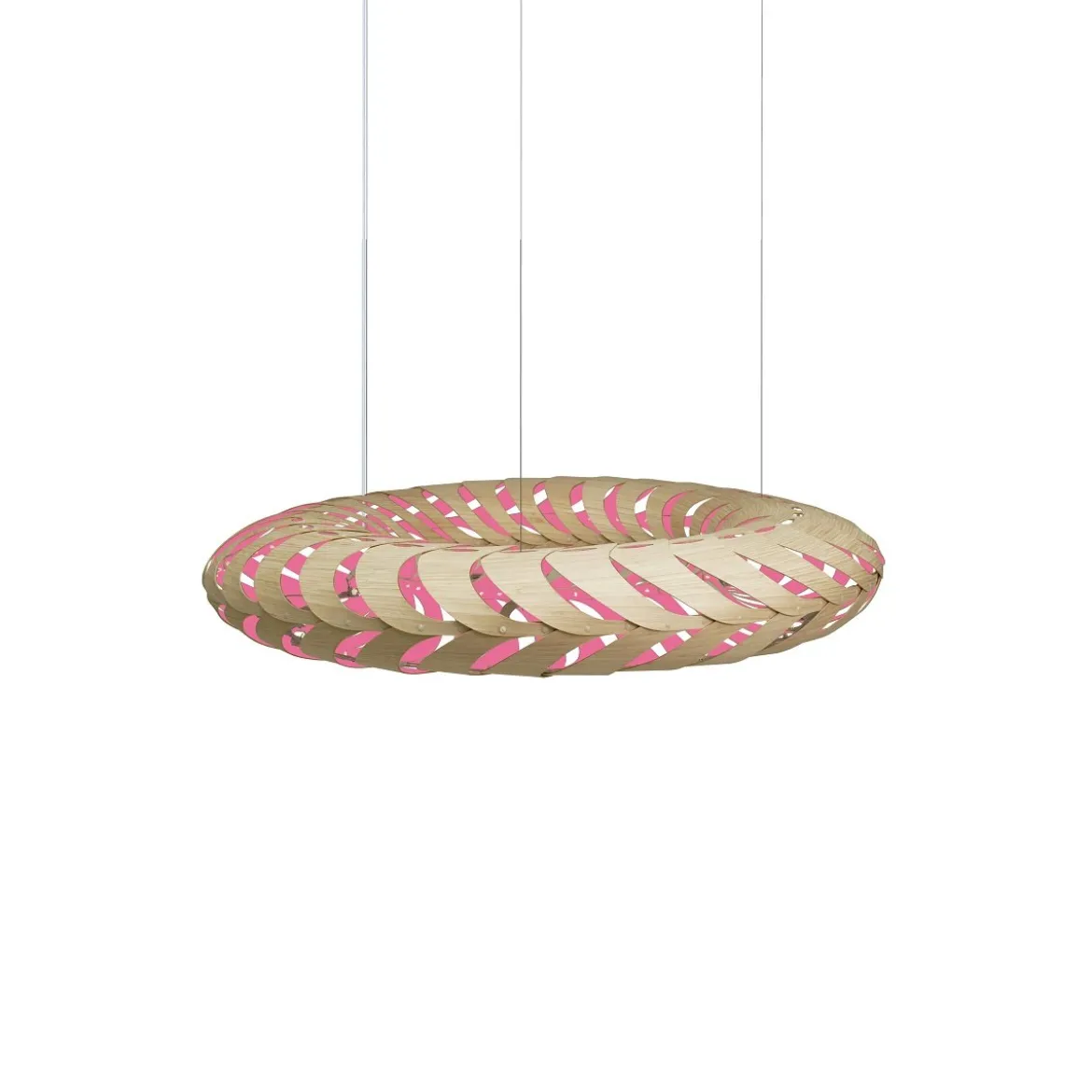 David Trubridge Maru Pendelleuchte Ø 110cm pink