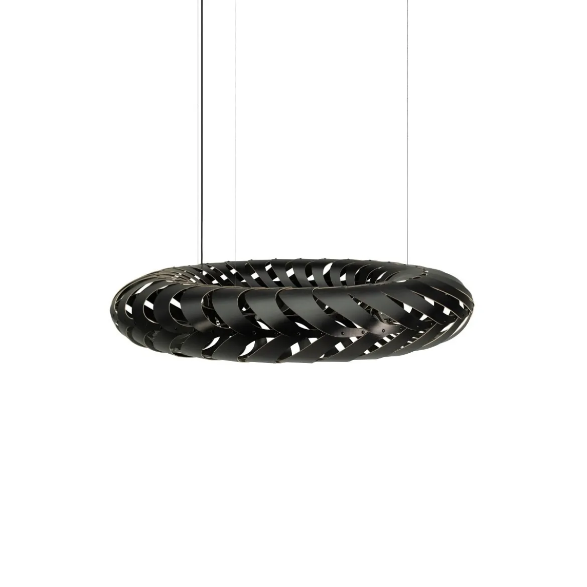 David Trubridge Maru Pendelleuchte Ø 110cm schwarz 2 Seiten