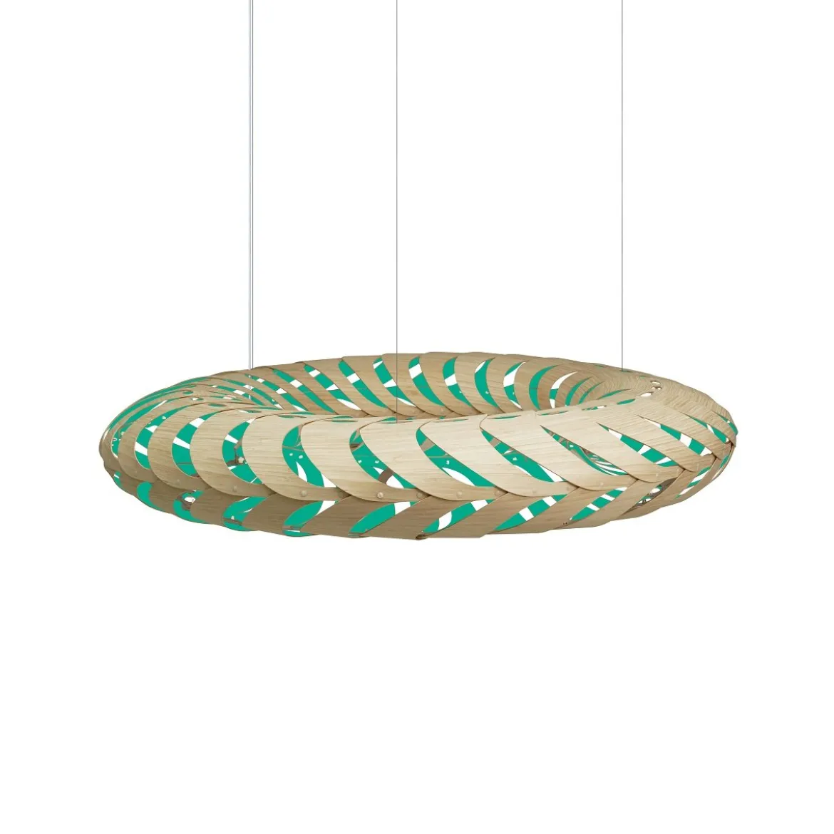 David Trubridge Maru Pendelleuchte Ø 140cm aqua
