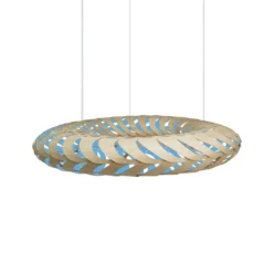 David Trubridge Maru Pendelleuchte Ø 140cm blau