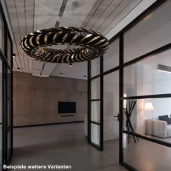 David Trubridge Maru Pendelleuchte Ø 140cm blau