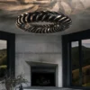 David Trubridge Maru Pendelleuchte Ø 140cm schwarz 2 Seiten