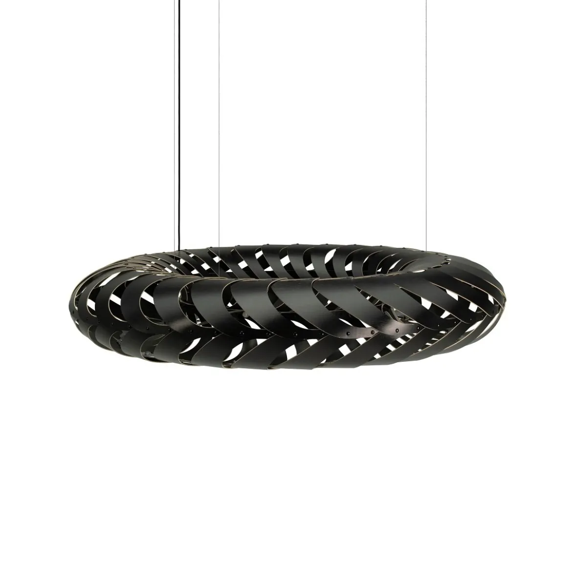 David Trubridge Maru Pendelleuchte Ø 140cm schwarz 2 Seiten