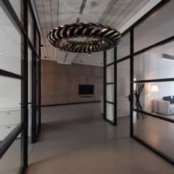 David Trubridge Maru Pendelleuchte Ø 140cm schwarz 2 Seiten