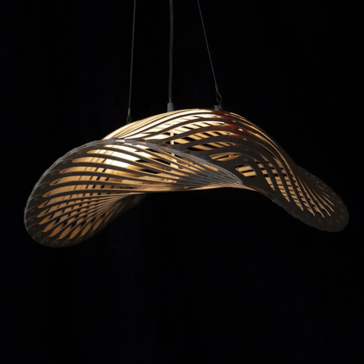 David Trubridge Navicula large Pendelleuchte 100 cm bambus
