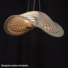 David Trubridge Navicula large Pendelleuchte 100 cm blau