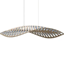 David Trubridge Navicula large Pendelleuchte 100 cm blau