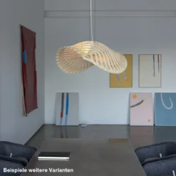 David Trubridge Navicula large Pendelleuchte 100 cm orange