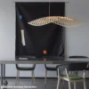 David Trubridge Navicula medium Pendelleuchte 90 cm orange