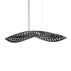 David Trubridge Navicula medium Pendelleuchte 90 cm schwarz 2 Seiten