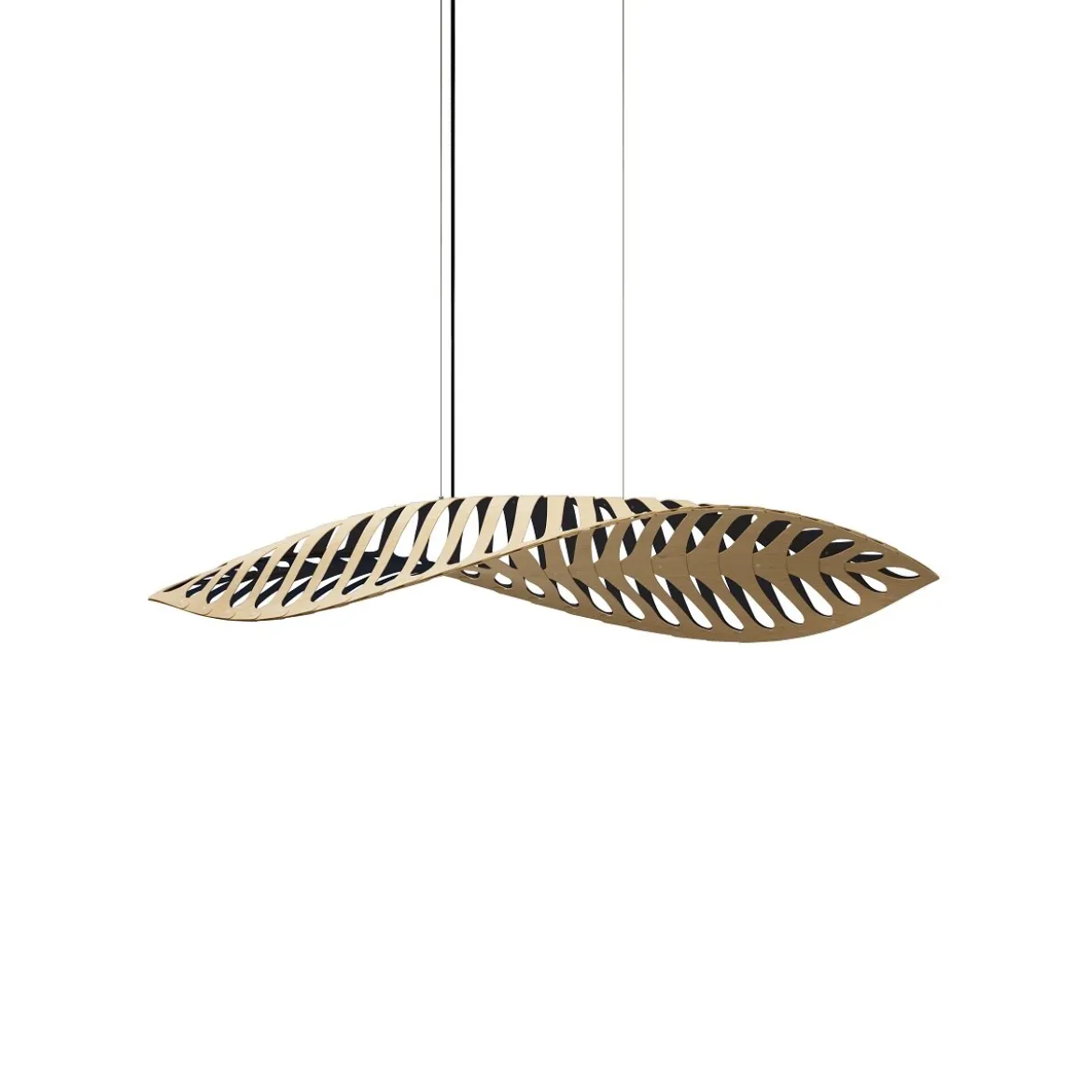 David Trubridge Navicula small Pendelleuchte 57 cm Innen schwarz