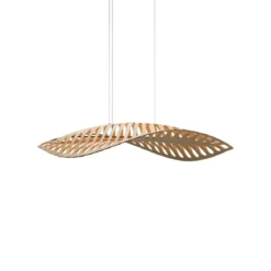 David Trubridge Navicula small Pendelleuchte 57 cm orange