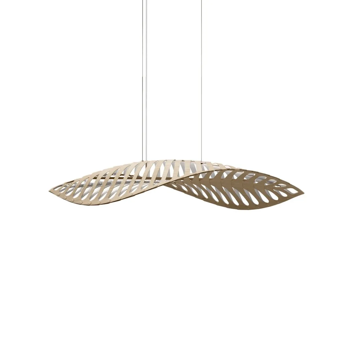 David Trubridge Navicula small Pendelleuchte 57 cm weiß 1 Seite