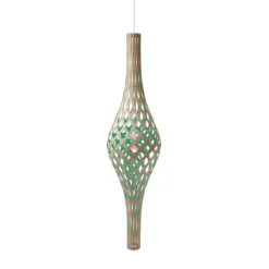 David Trubridge Nikau Pendelleuchte aqua