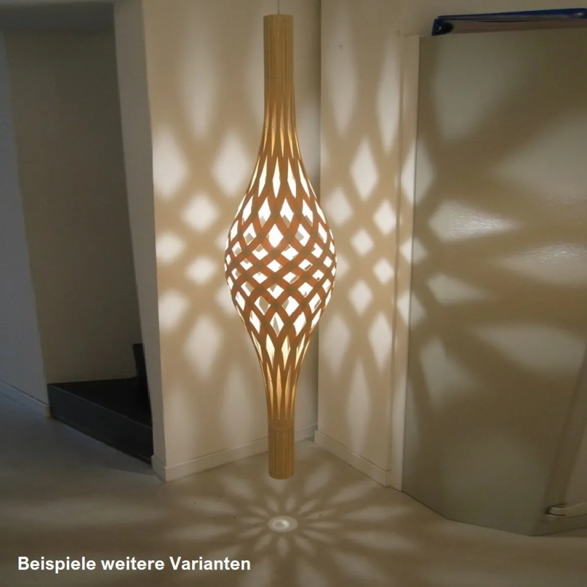 David Trubridge Nikau Pendelleuchte Innen schwarz