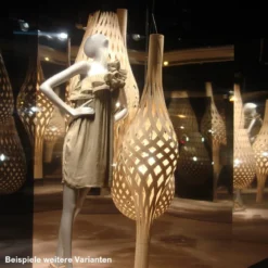 David Trubridge Nikau Pendelleuchte orange