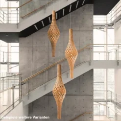 David Trubridge Nikau Pendelleuchte pink
