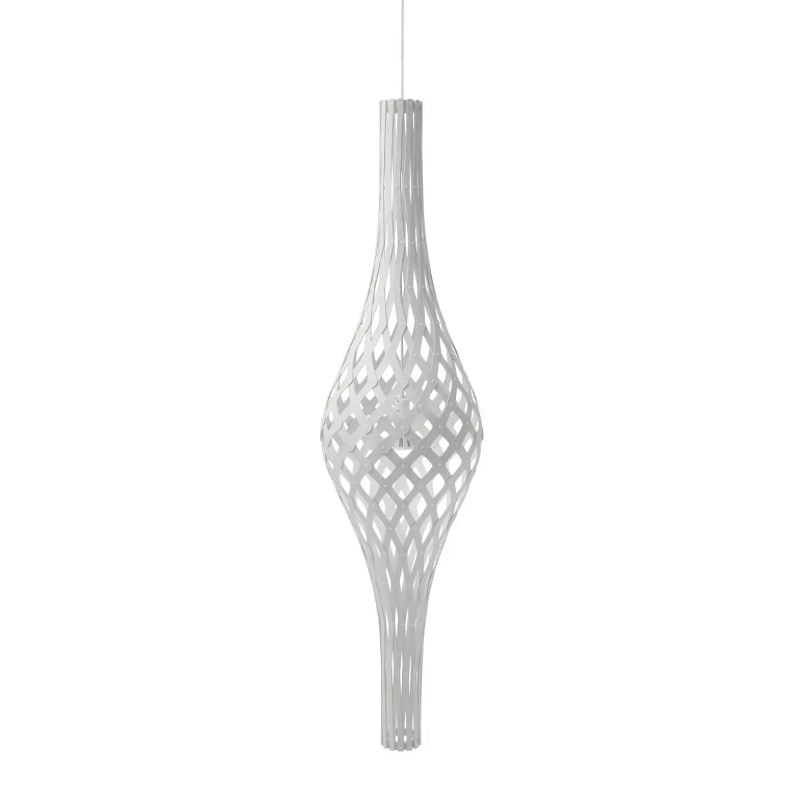 David Trubridge Nikau Pendelleuchte weiß 2 Seiten