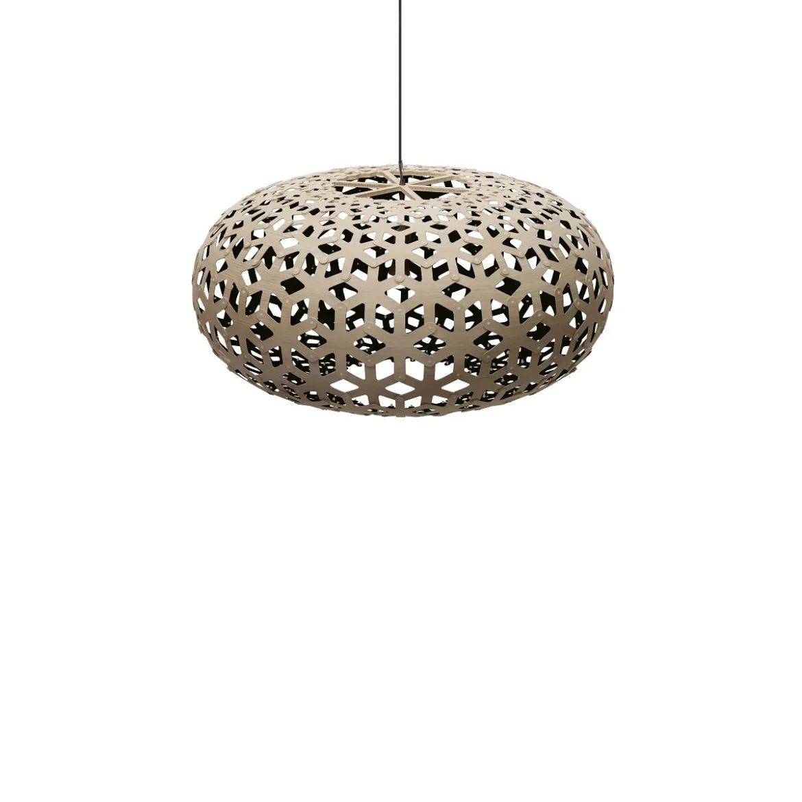 David Trubridge Snowflake Pendelleuchte Ø 80cm Innen schwarz