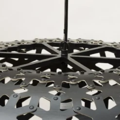 David Trubridge Snowflake Pendelleuchte Ø 80cm schwarz 2 Seiten