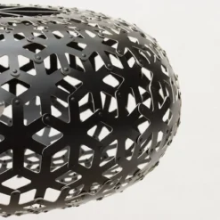 David Trubridge Snowflake Pendelleuchte Ø 80cm schwarz 2 Seiten