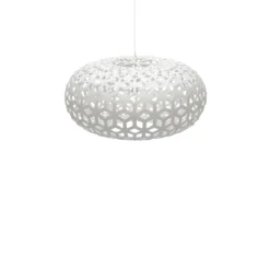 David Trubridge Snowflake Pendelleuchte Ø 80cm weiß 2 Seiten