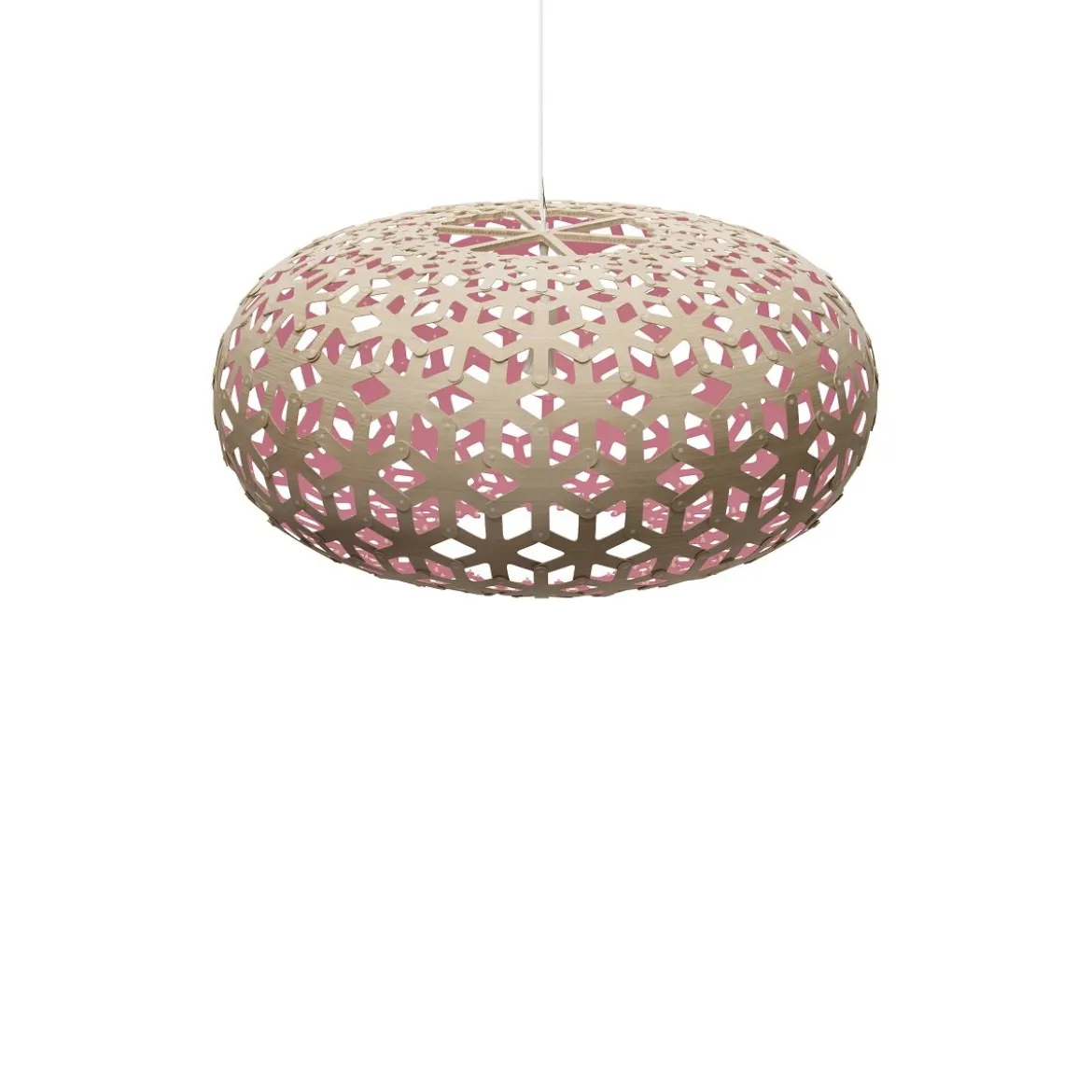 David Trubridge Snowflake Pendelleuchte Ø 100cm pink