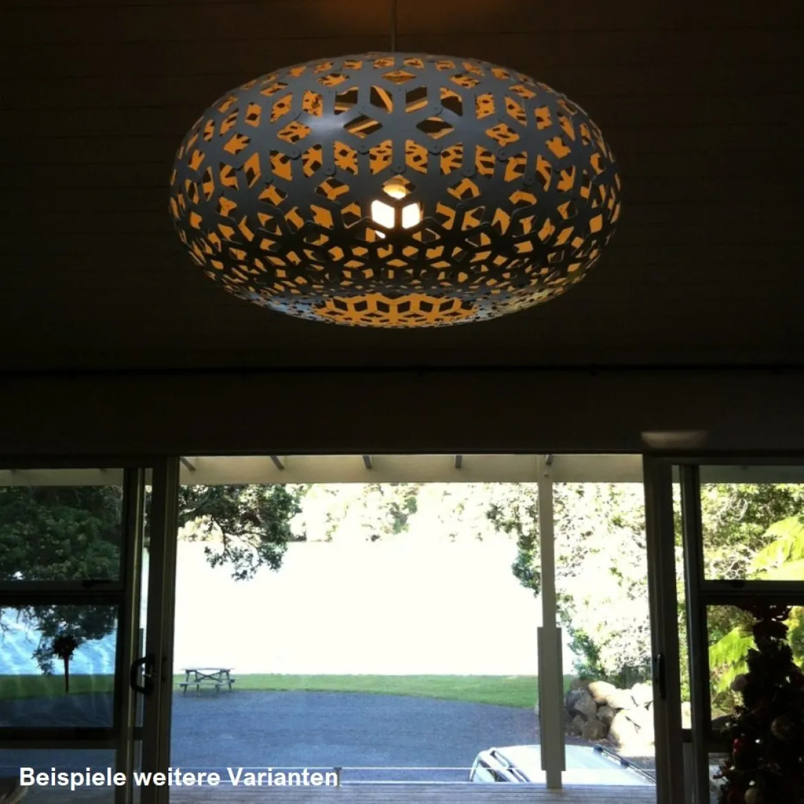 David Trubridge Snowflake Pendelleuchte Ø 100cm rot