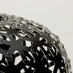David Trubridge Snowflake Pendelleuchte Ø 100cm schwarz 2 Seiten