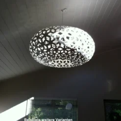 David Trubridge Snowflake Pendelleuchte Ø 100cm weiß 2 Seiten