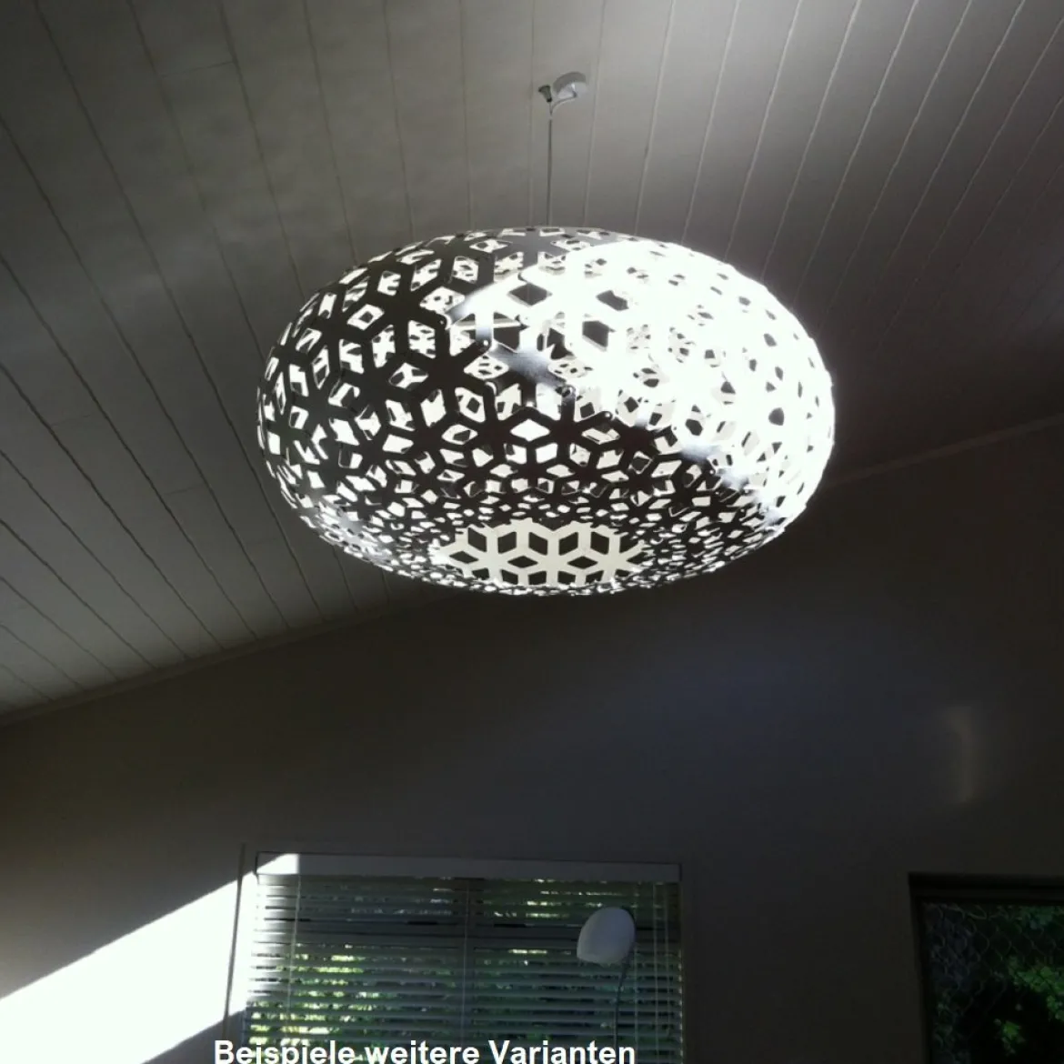 David Trubridge Snowflake Pendelleuchte Ø 100cm weiß 2 Seiten