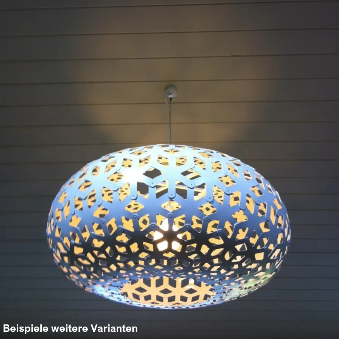 David Trubridge Snowflake Pendelleuchte Ø 100cm weiß 2 Seiten