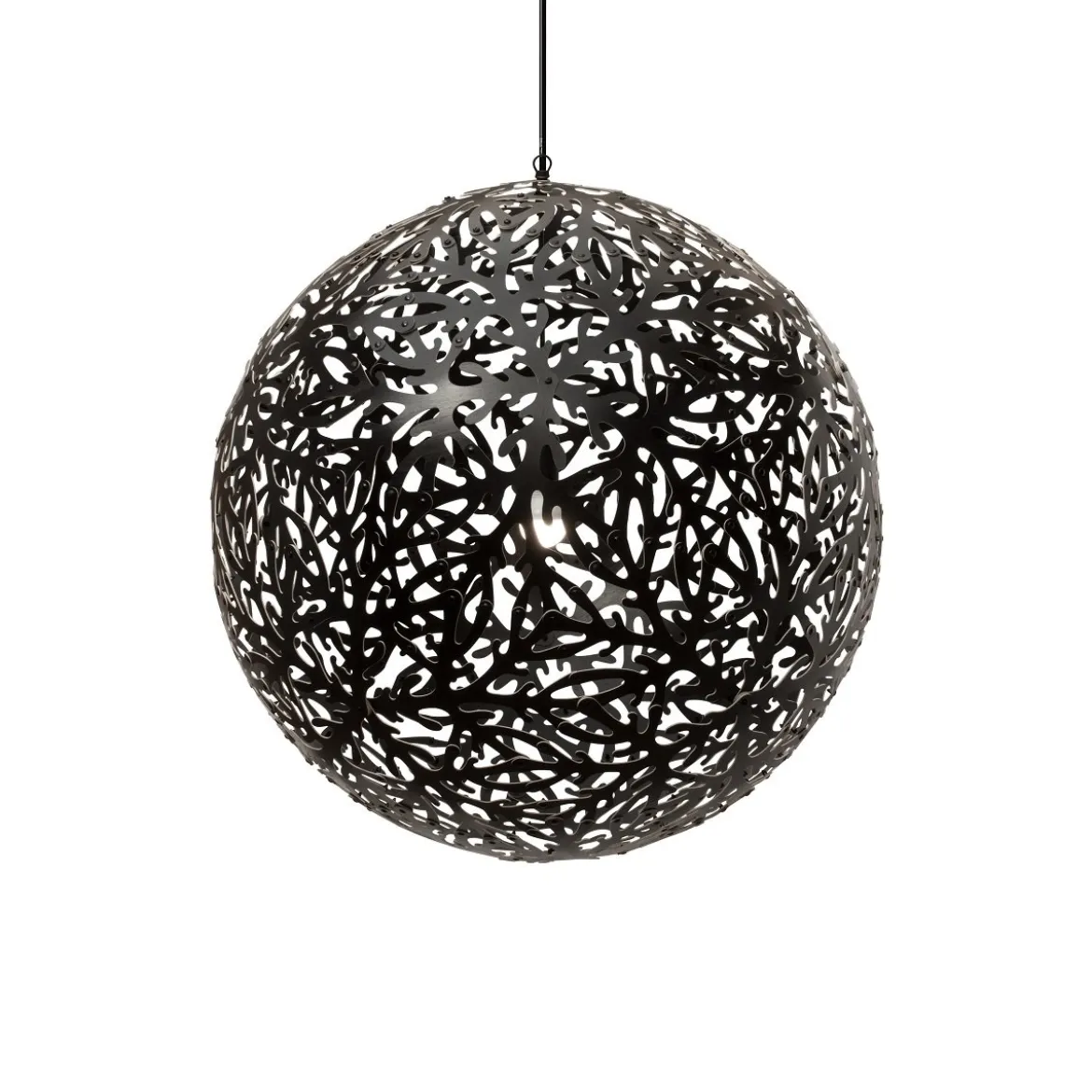 David Trubridge Sola Pendelleuchte Ø 100cm schwarz 2 Seiten