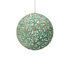 David Trubridge Sola Pendelleuchte Ø 80cm aqua