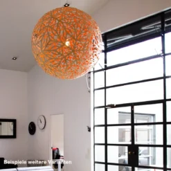 David Trubridge Sola Pendelleuchte Ø 80cm schwarz 2 Seiten