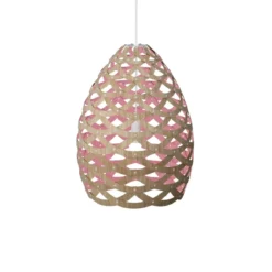 David Trubridge Tui large Pendelleuchte 76 cm pink