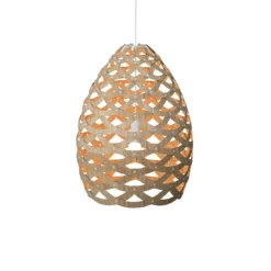 David Trubridge Tui large Pendelleuchte Ø 76 cm orange