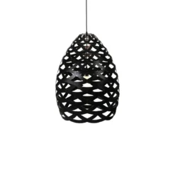 David Trubridge Tui large Pendelleuchte Ø 76 cm schwarz 2 Seiten