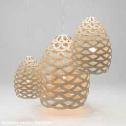 David Trubridge Tui large Pendelleuchte Ø 76 cm weiß 1 Seite