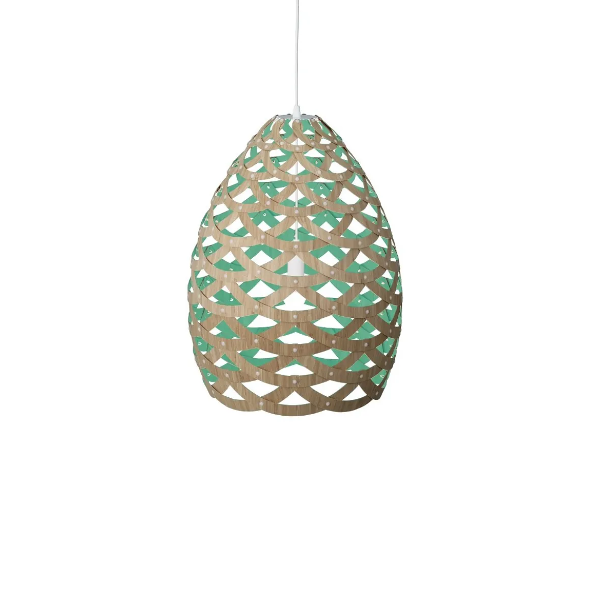 David Trubridge Tui medium Pendelleuchte Ø 54 cm aqua
