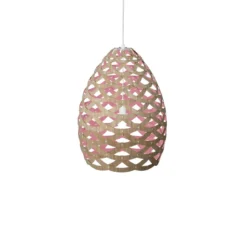 David Trubridge Tui medium Pendelleuchte Ø 54 cm pink